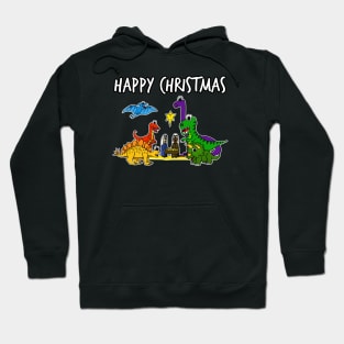 Christmas Dinosaur Nativity Jesus Funny Christian Humor Hoodie